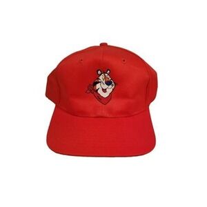 NWT Vintage 1993 Tony the Tiger Snapback Hat Red Kellogg's‎ Promo Cap